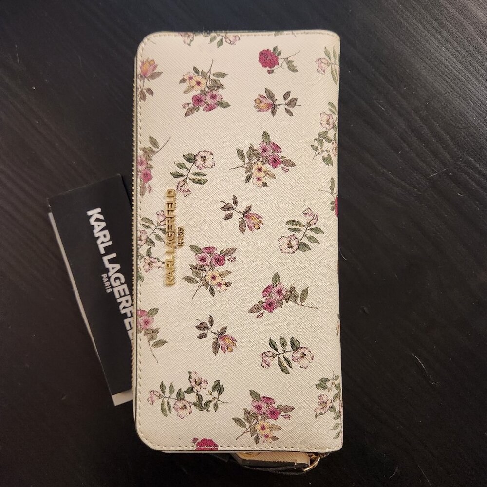 Karl Lagerfeld White Floral Women's Clutch